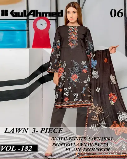 Gul Ahmed BIN SAEED  SHIRT PRINTED SEPRATED SLEEVES BAZU
